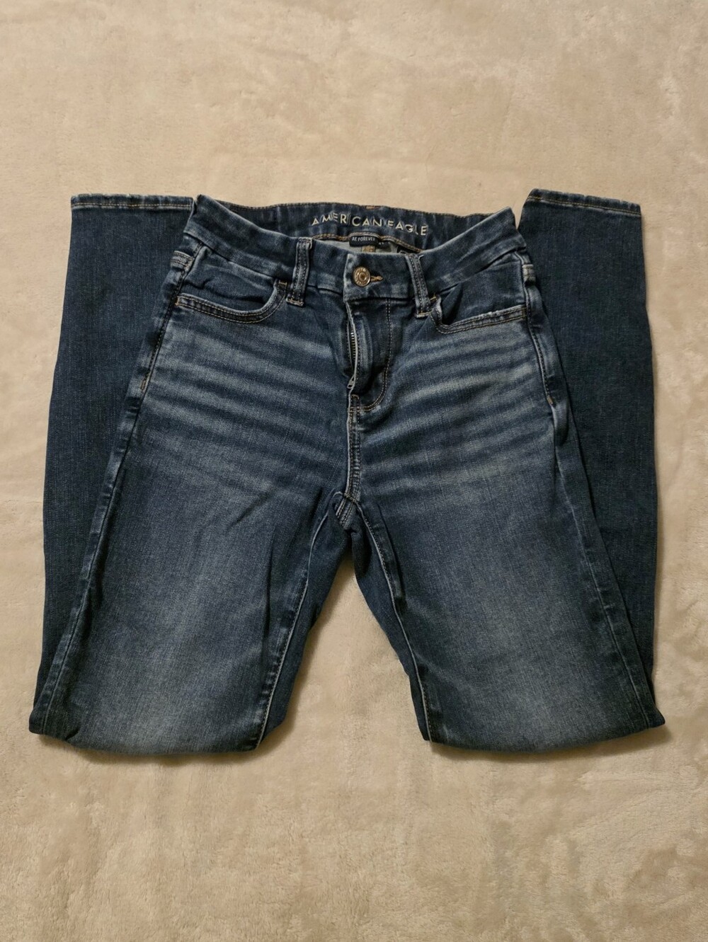 Dark Wash Distressed Skinny Jeans